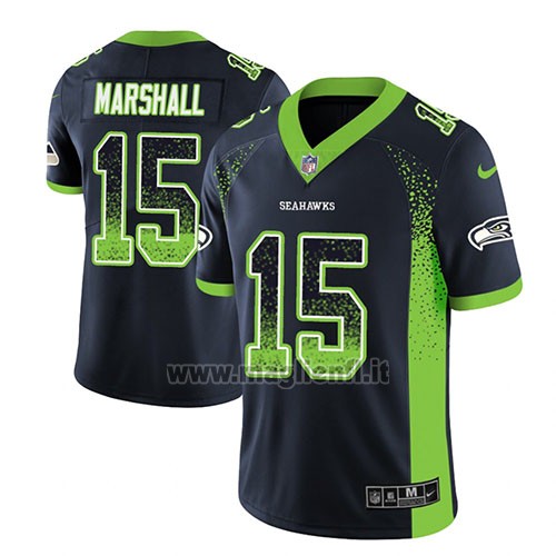 Maglia NFL Limited Seattle Seahawks Brandon Marshall Blu 2018 Rush Drift Fashion
